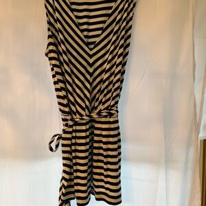 Black and White Striped Women's Dress